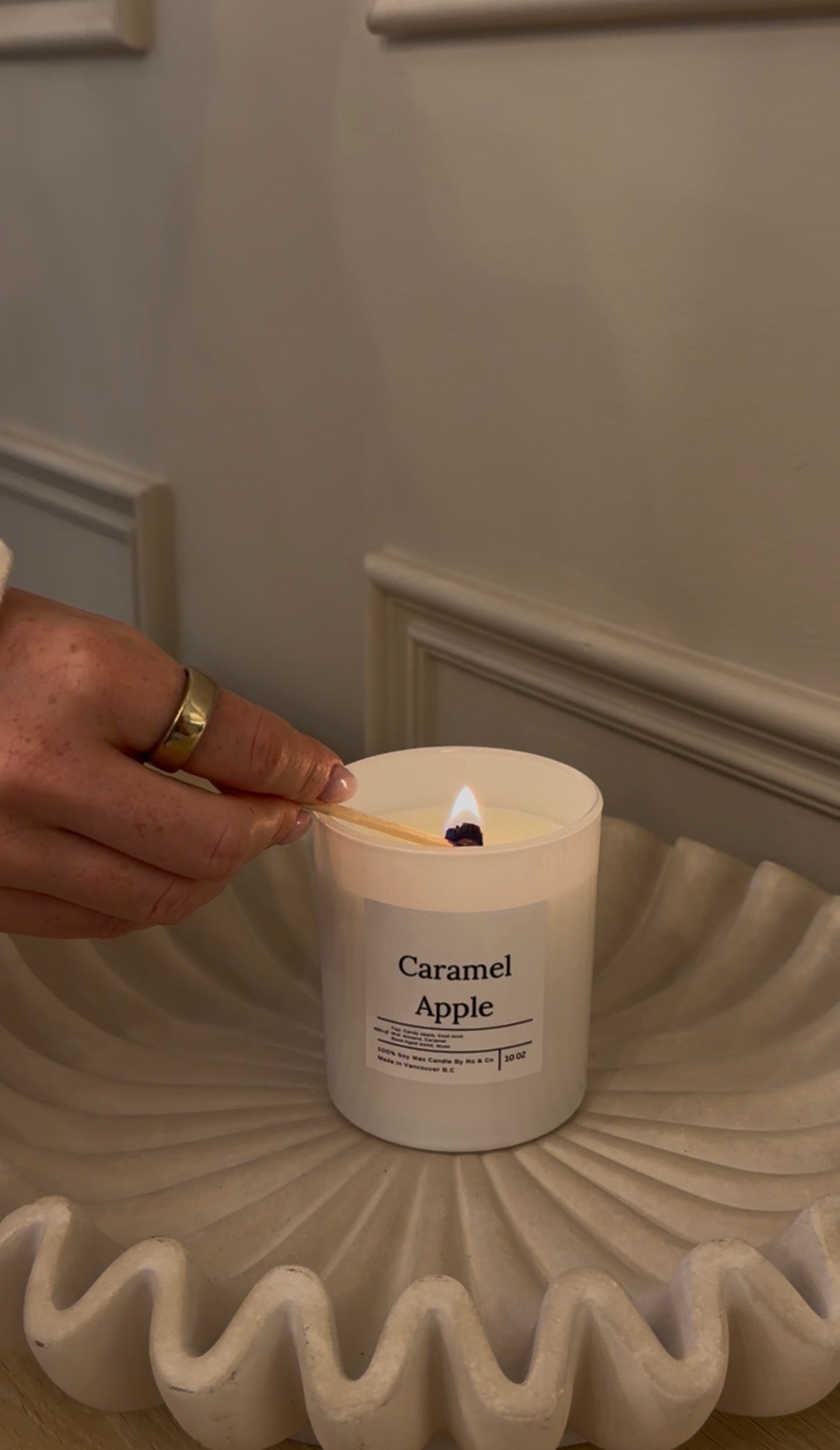 Caramel Apple Soy Wax Candle 10oz